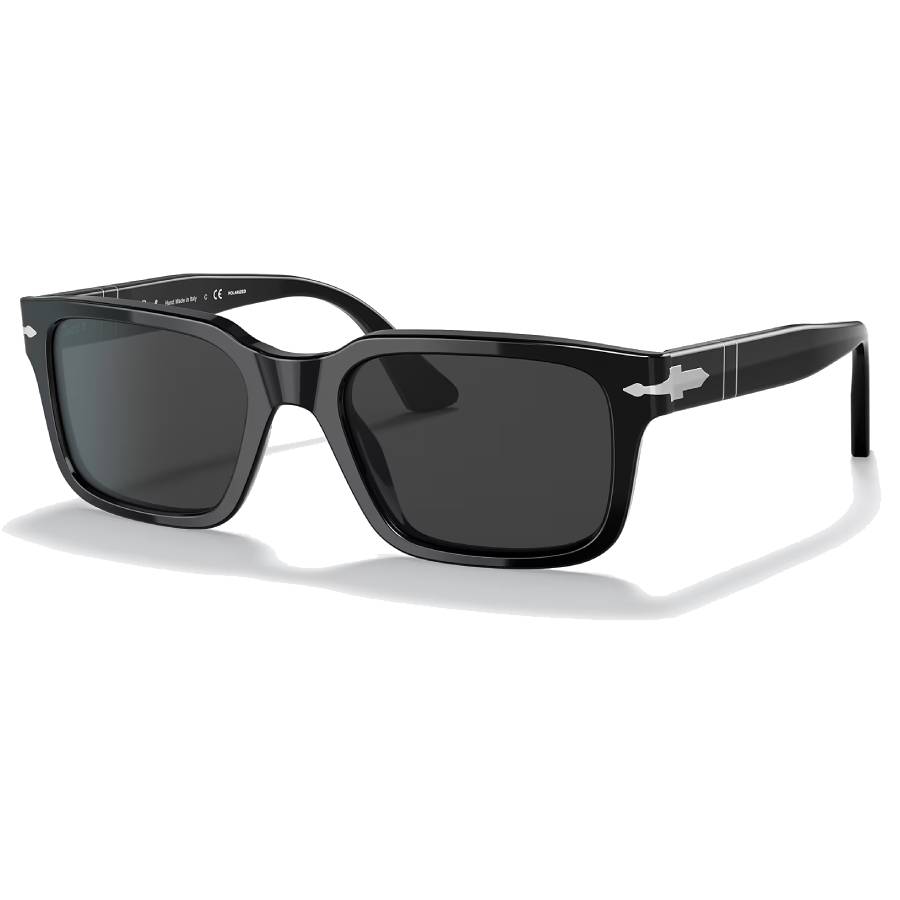 Rectangle Polarized Sunglasses - Unisex - Black