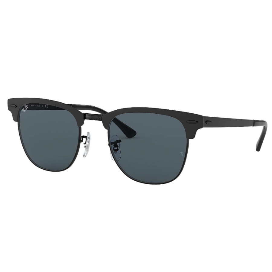 ClubMaster Metal Sunglasses - Unisex - Black / Blue