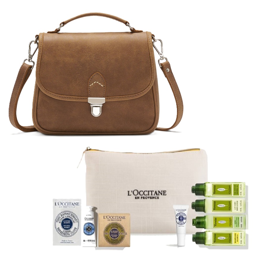Audrey Bag with Verbena Travel Kit Set