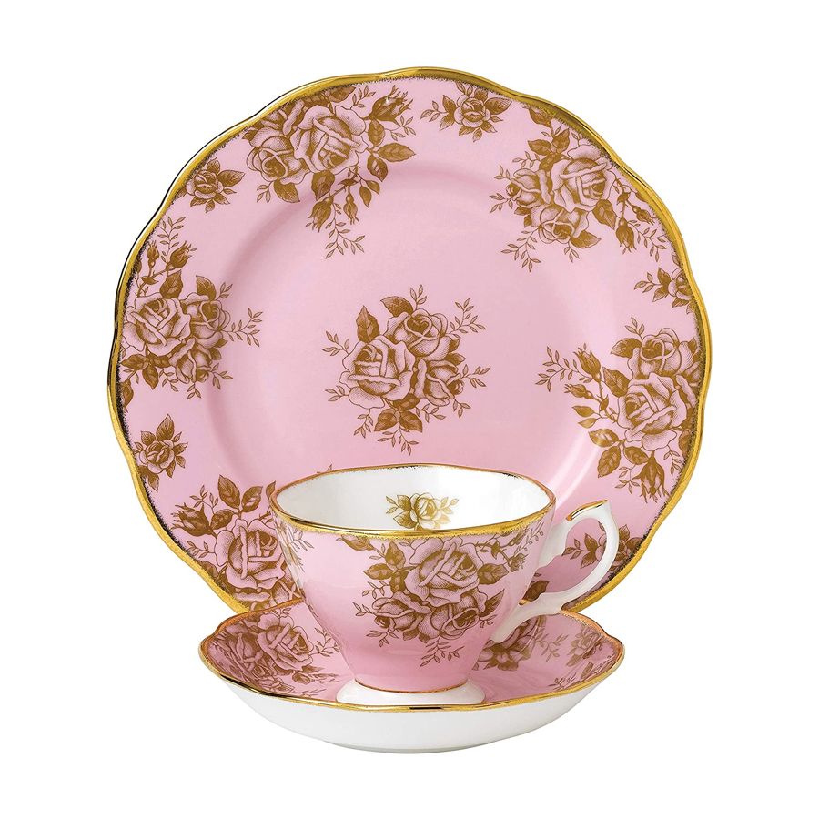 Ensemble de 3 pièces 100 Years of Royal Albert 1960 - Golden Rose