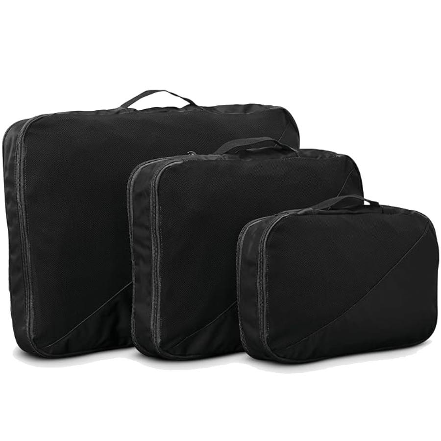 3-Piece Compression Packing Cube Set - Black
