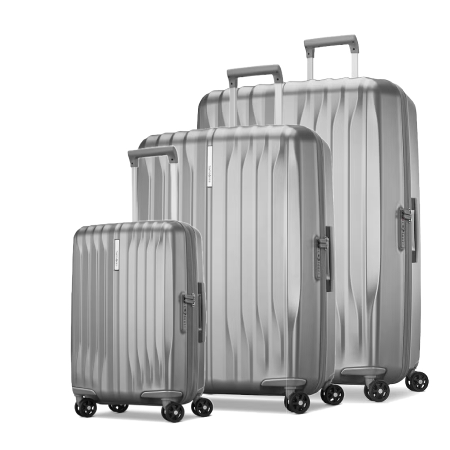 UpLift Nested Hardside Spinner Luggage Set - Silver Shimmer - 3 pieces