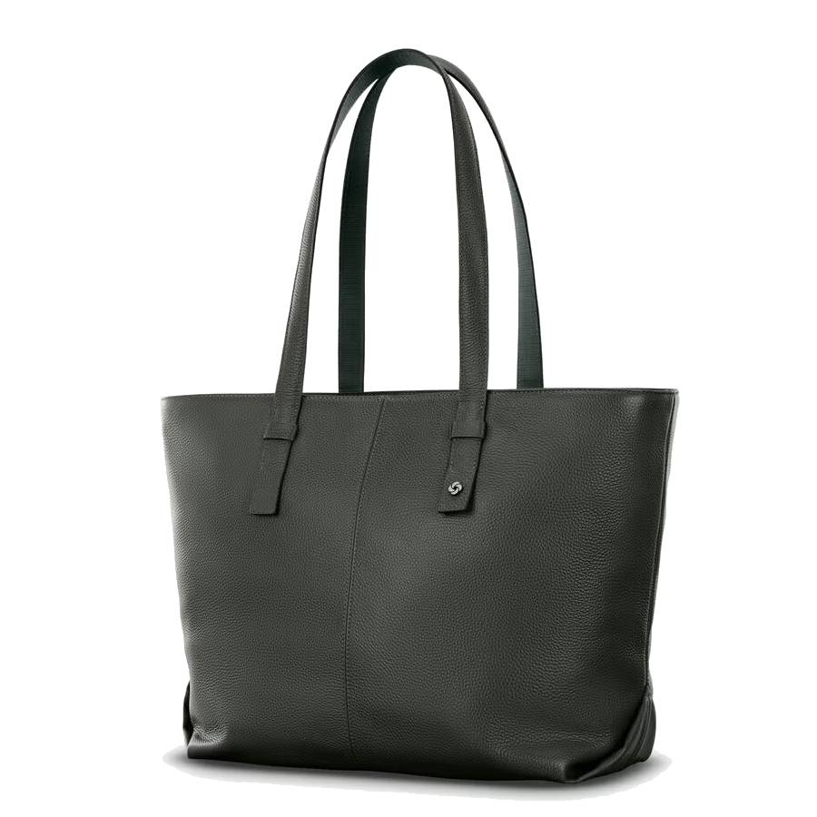 Mobile Solution 2 Leather Tote - Black - 15inch