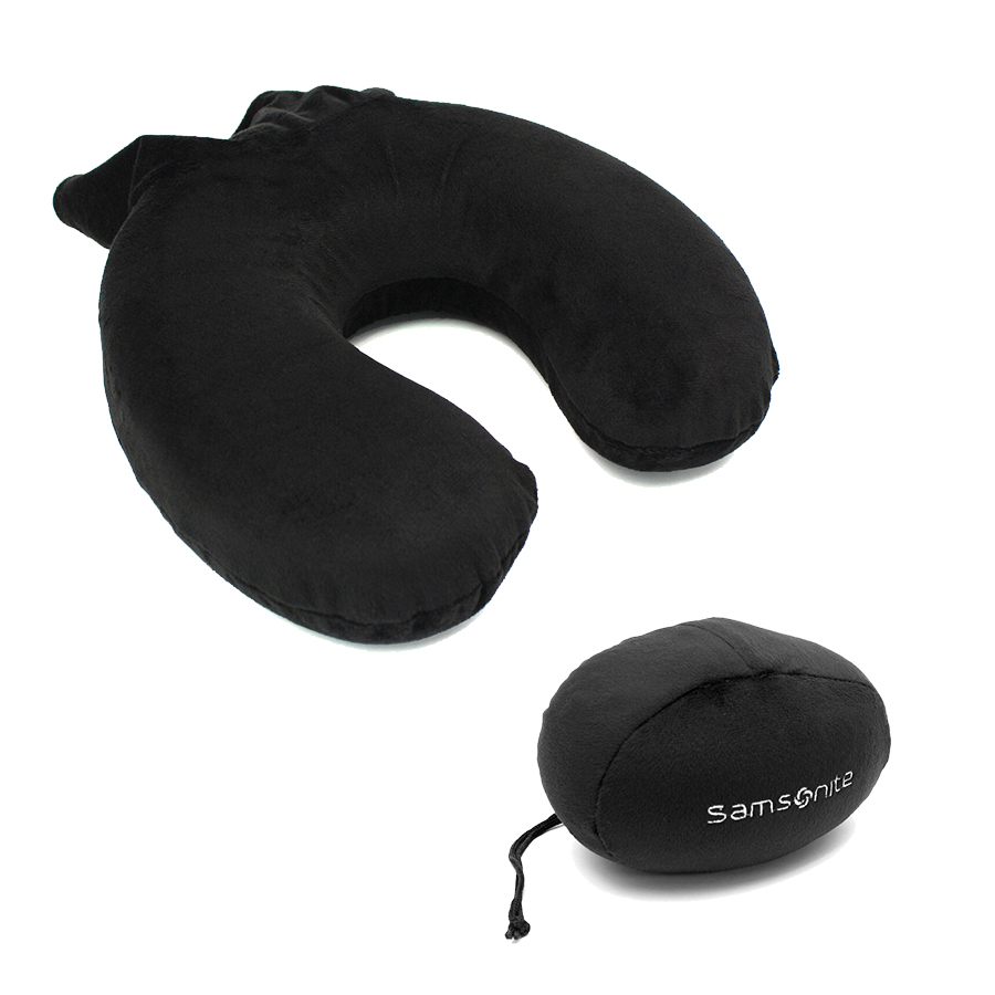 Memory Foam Pillow with Pouch - Black