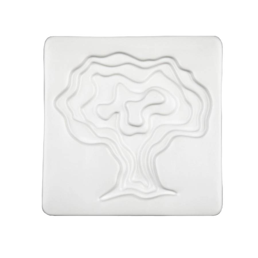 Olive Oil Ceramic Bowl Tree Shape - White