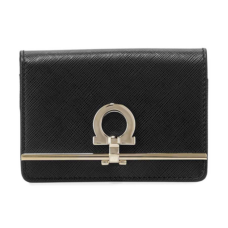 Icona Card and Key Holder - Nero/Gold