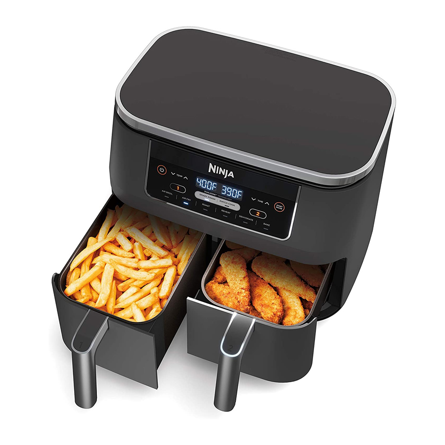 Friteuse à convection à 2 paniers avec technologie DualZone 7,5 l 6-en-1 Foodi