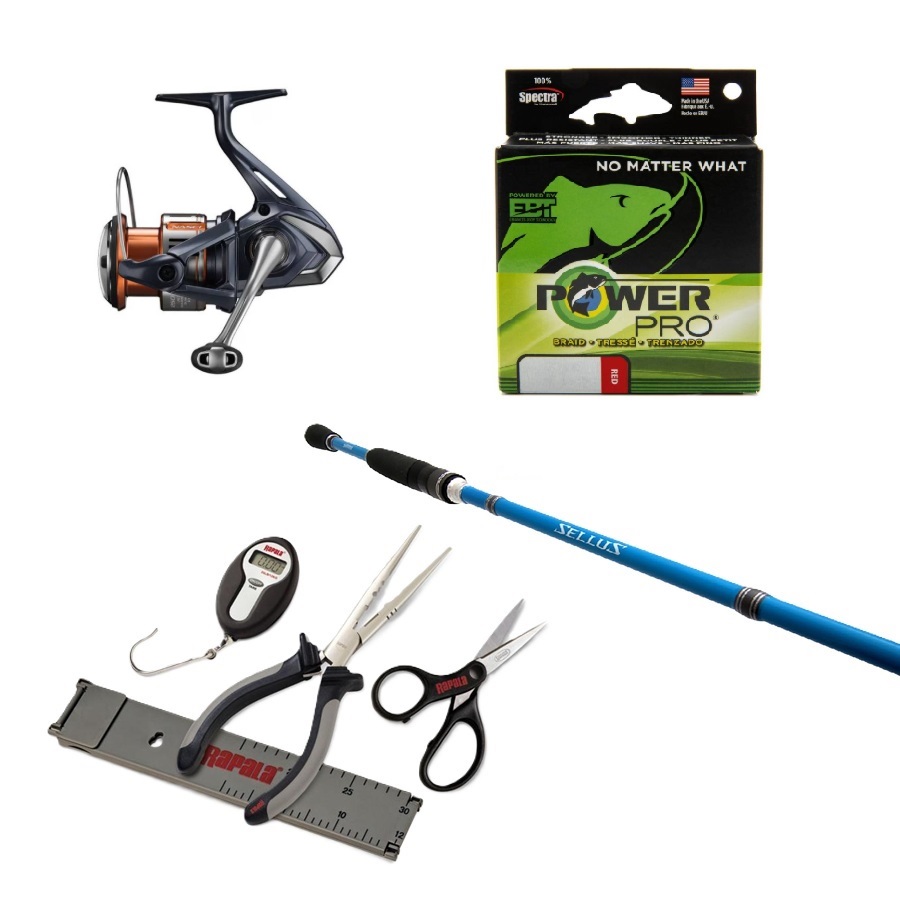 Nasci FD Spinning Reel, Rod and Line Combo with Fisherman's Tool Set