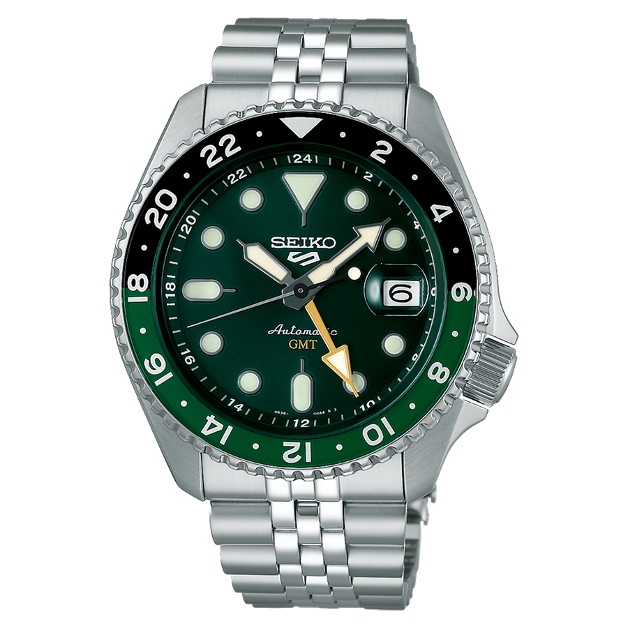 GMT Mechanical Watch - Men's - Green/Stainless Steel