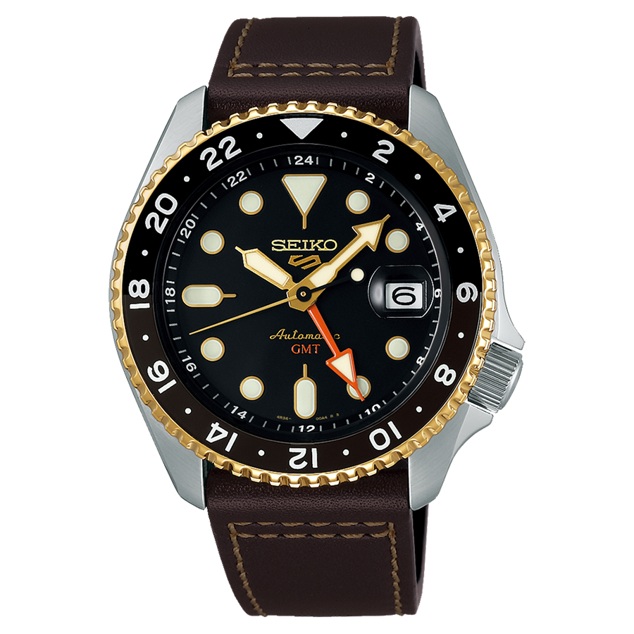 GMT Automatic Watch - Men's - Black/Brown