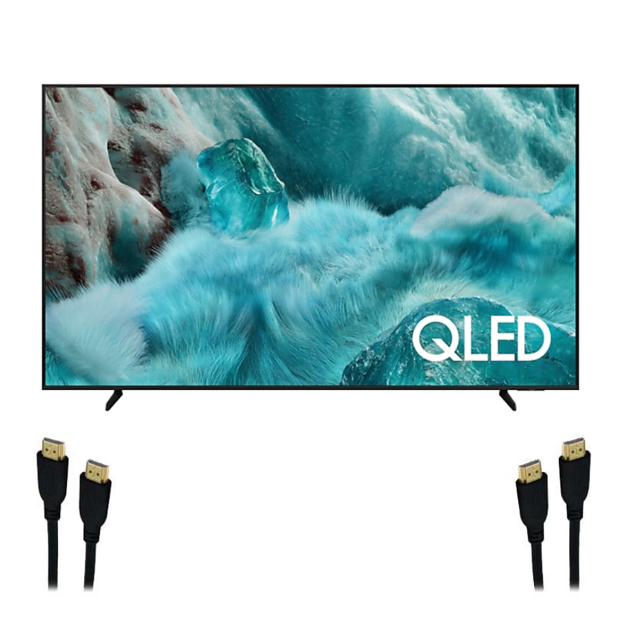 43 inch 4K UHD HDR QLED Tizen Smart TV - 2025 with 2 HDMI Cables