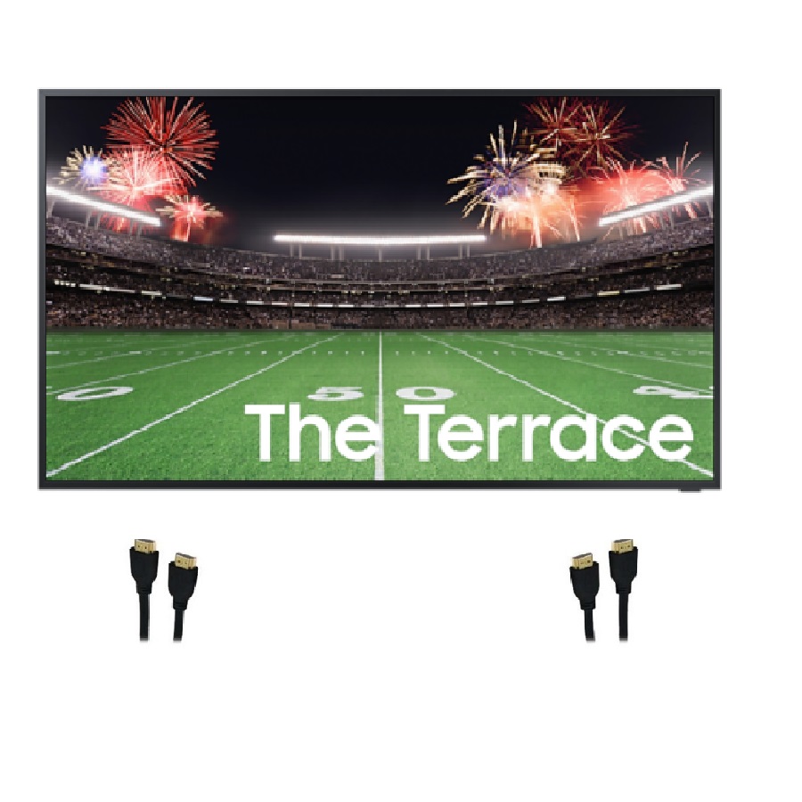 The Terrace 55 inch 4K UHD HDR QLED Tizen OS Outdoor Smart TV with 2 HDMI Cables
