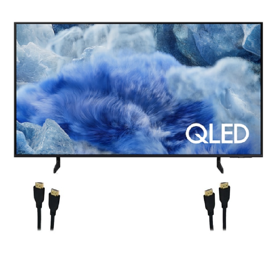 75 inch 4K UHD HDR QLED Tizen Smart TV - 2025 with 2 HDMI cables