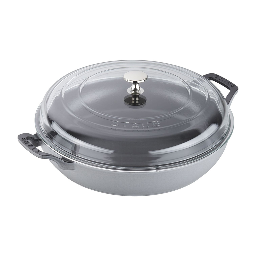3.5 QT / 3.3L Cast Iron Braiser with Glass Lid - Graphite Grey
