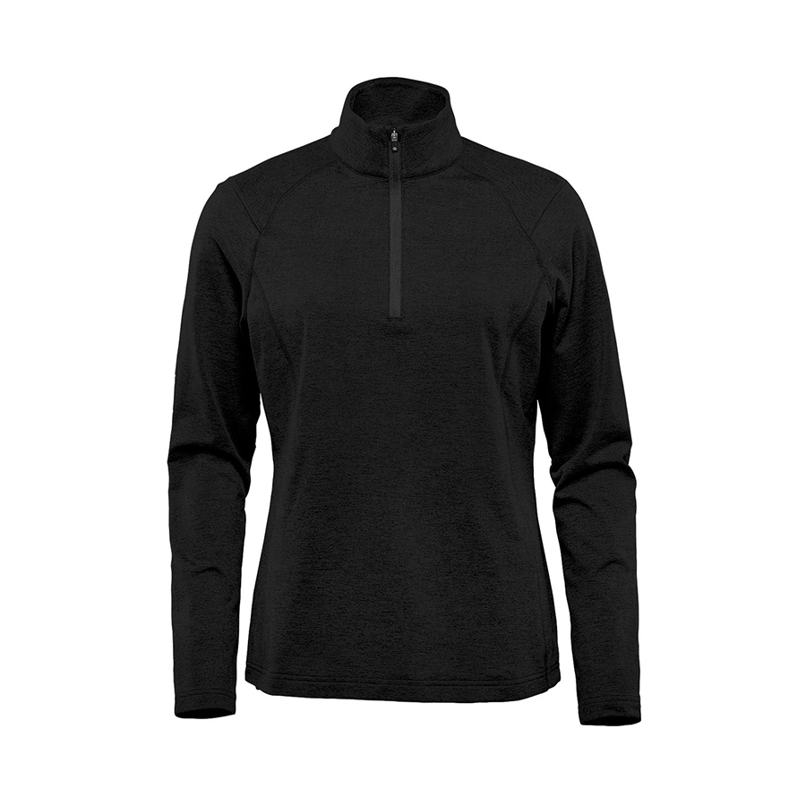 Pull à fermeture éclair 1/4 Treeline Performance pour femme - Noir - Moyen