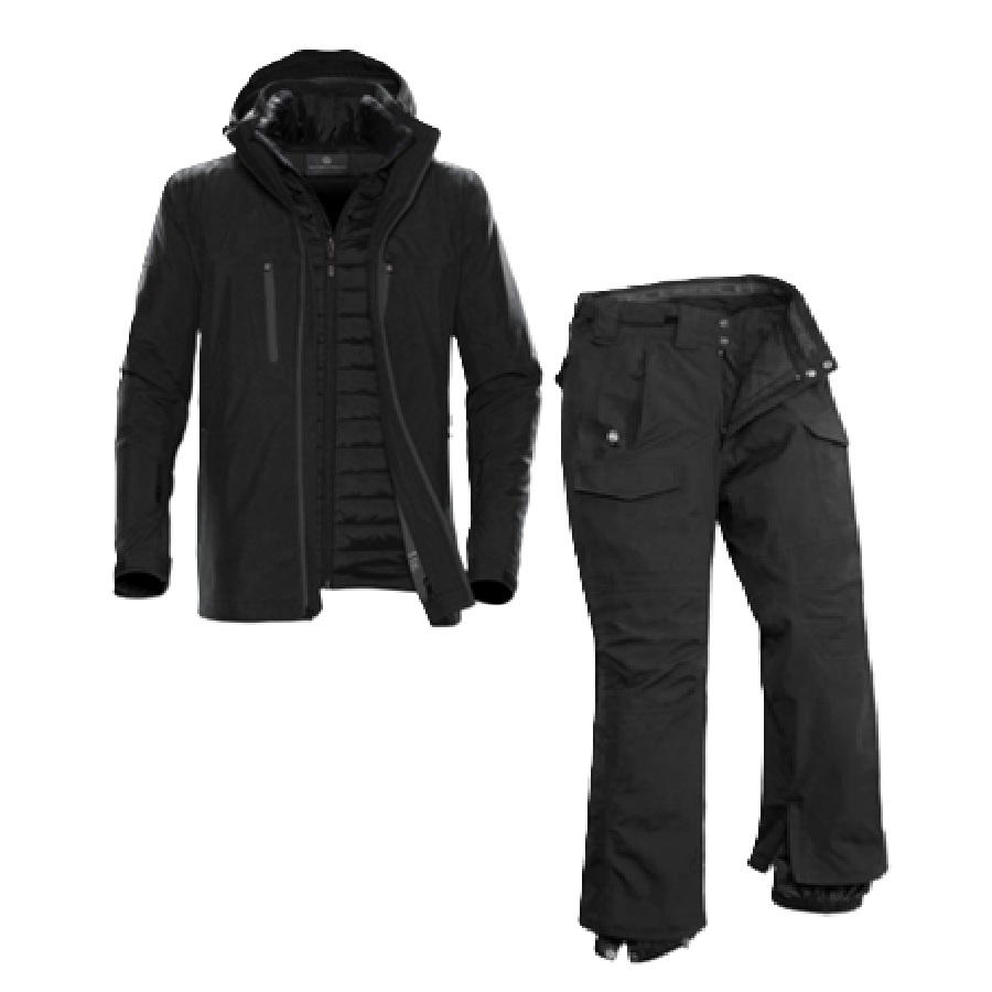 Veste Matrix System et Pantalon Ascent Hard Shell- Hommes - Noir - Très grand