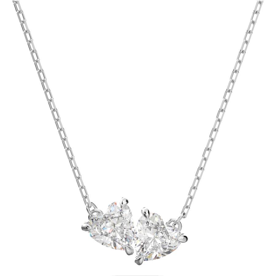 Mesmera Attract Necklace Heart - White Rhodium Plated
