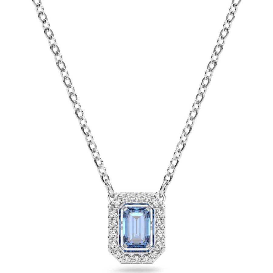 Collier Una taille octogonale - Bleu / Métal rhodié