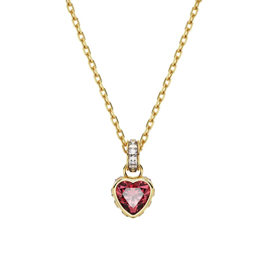 Chroma pendant Heart - Red - Gold-tone Plated