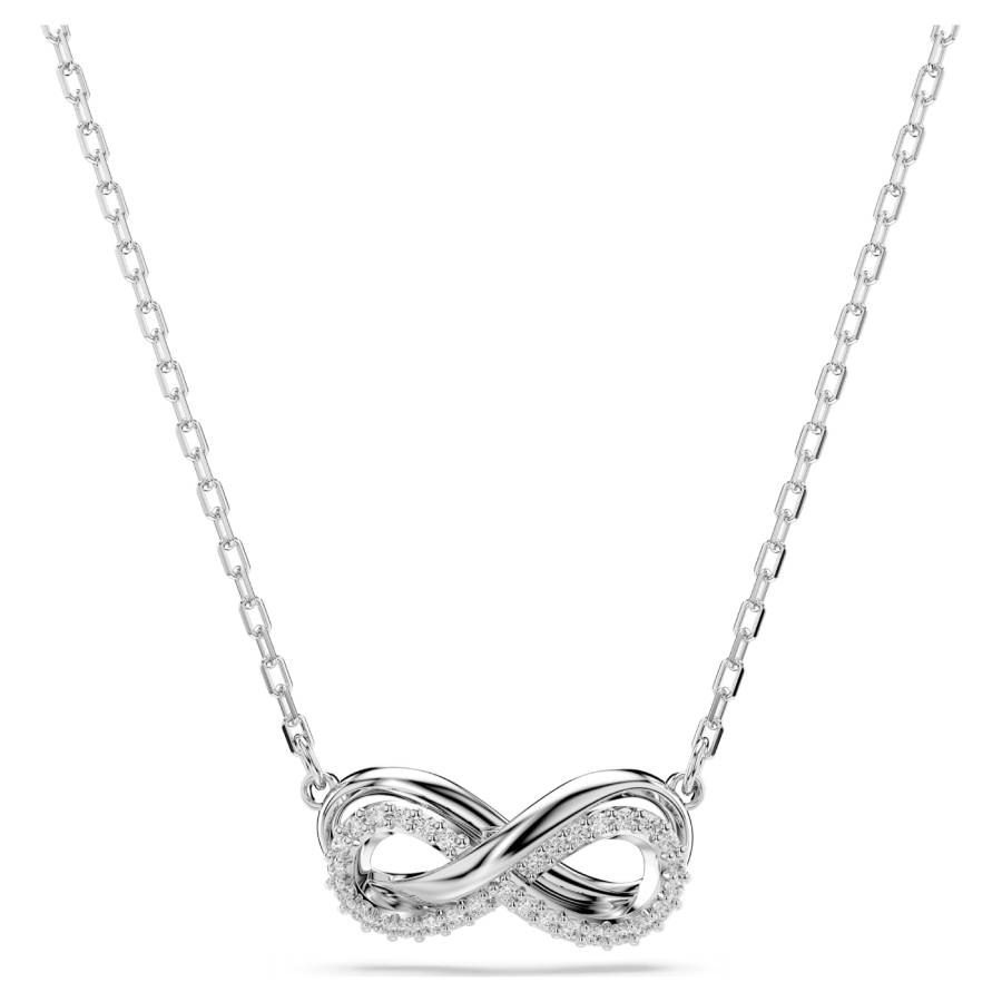 Pendentif Hyperbole infini pavé - Blanc