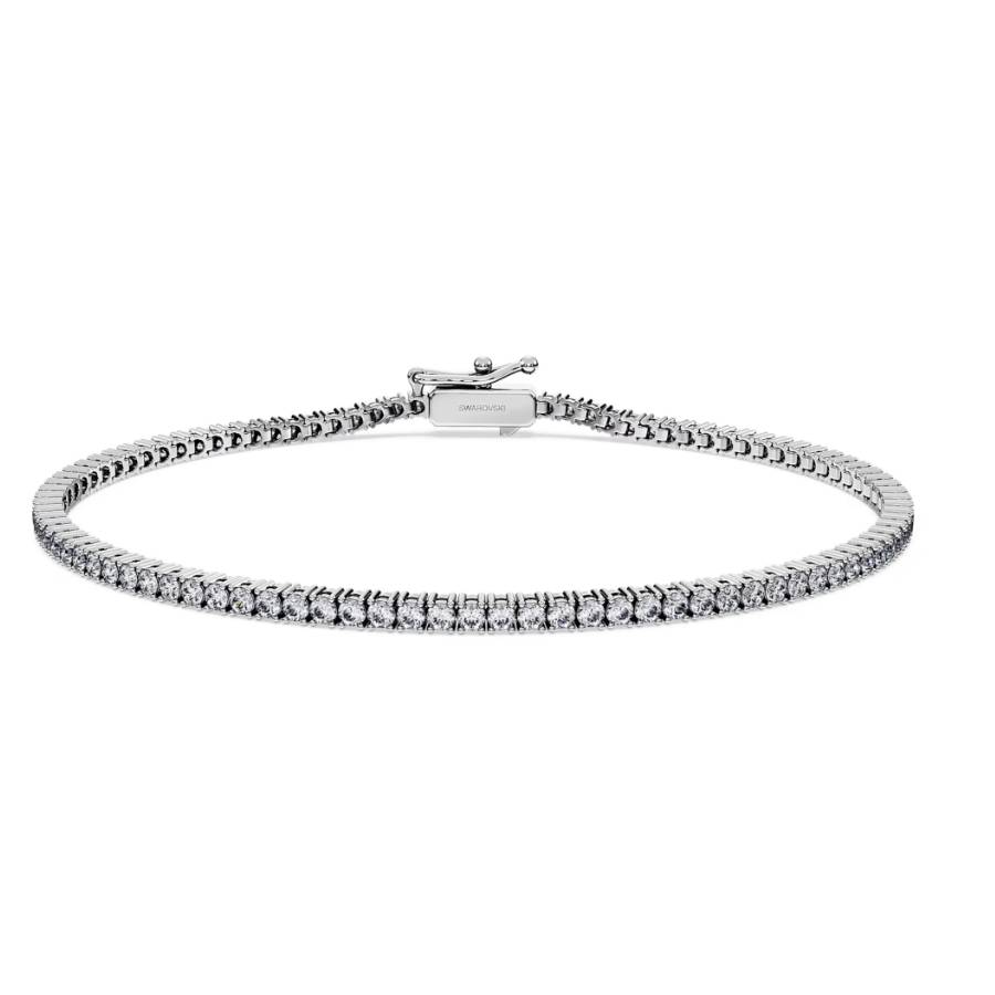 Eternity Tennis bracelet, Lab-grown diamonds 1.5 ct tw, Round shape, 14K white gold - Medium