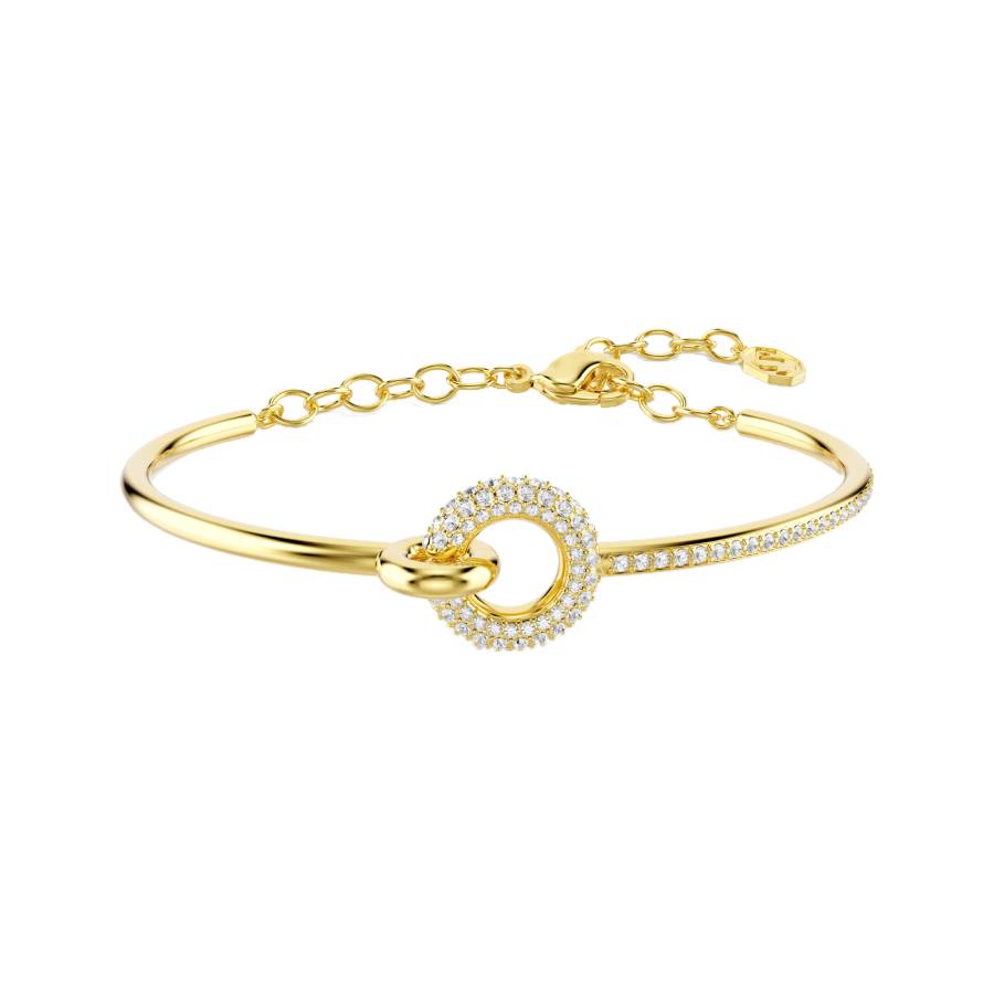 Dextera Bangle Round Cut - White - Gold-Tone Plated