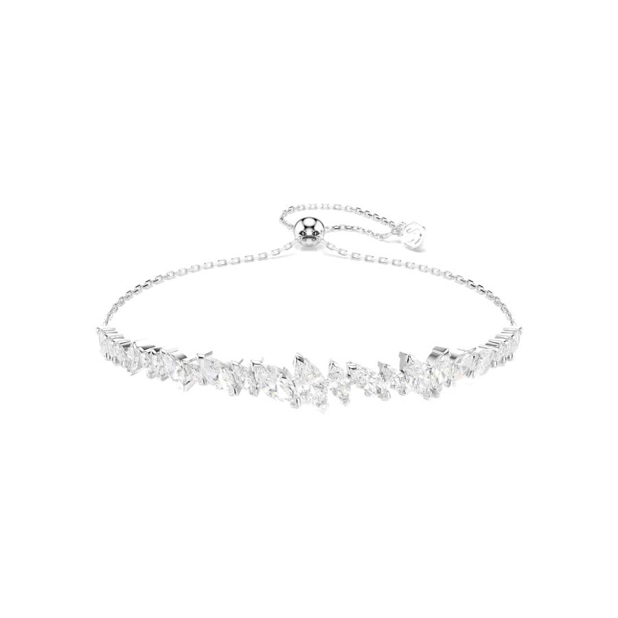 Mesmera Bracelet Marquise Cut - White - Rhodium Plated