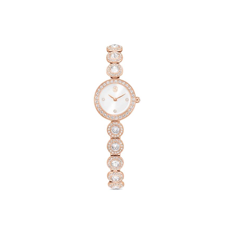 Una Angelic Crystal Index Pave Watch - Women - Rose Gold Tone - 20mm