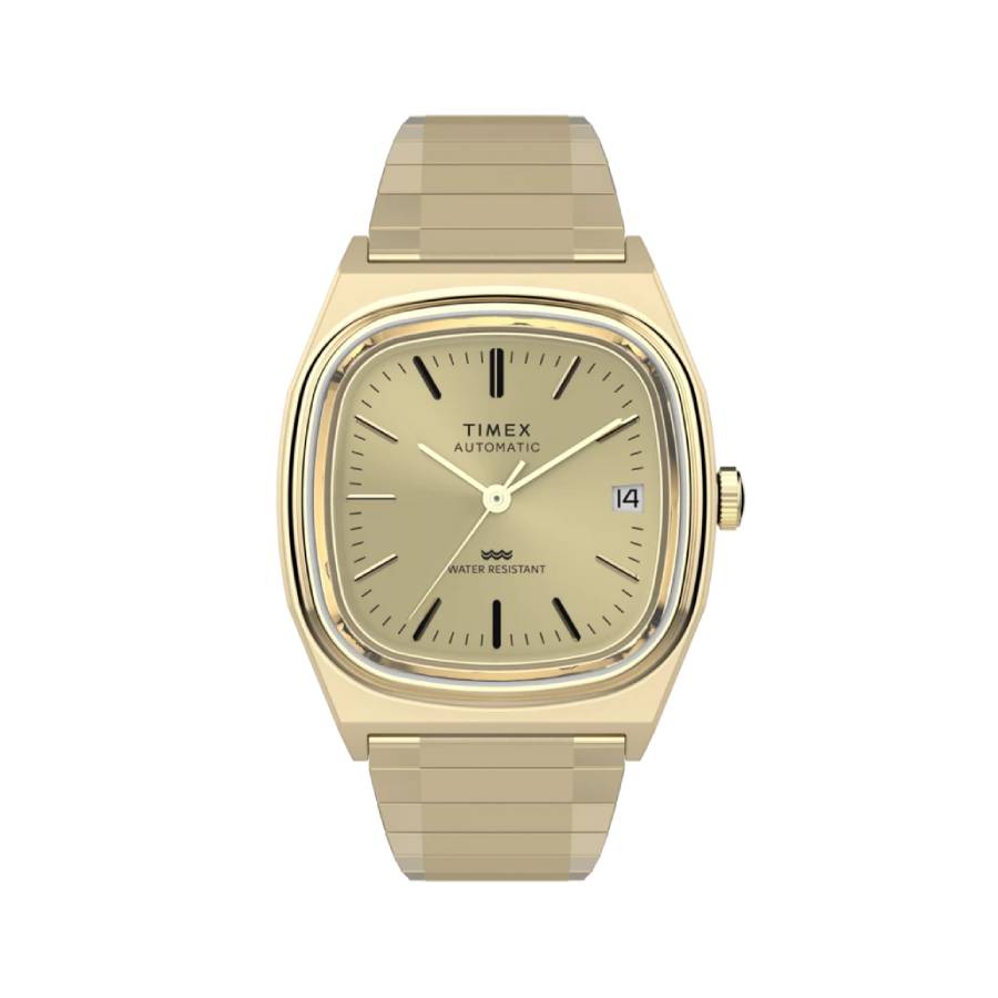 Timex Automatic 1983 E Line Reissue Gold-Tone Expansion Band Watch - 34mm