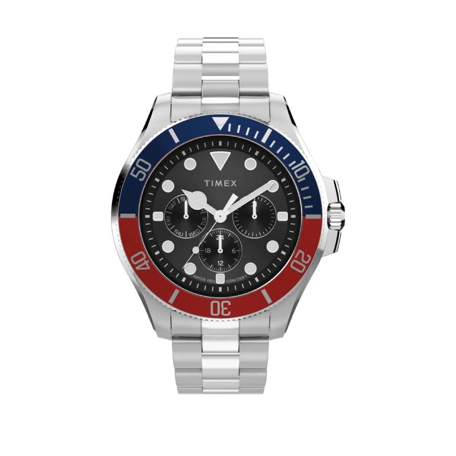 Harborside Coast Multifunction Stainless Steel Bracelet Watch - 43mm