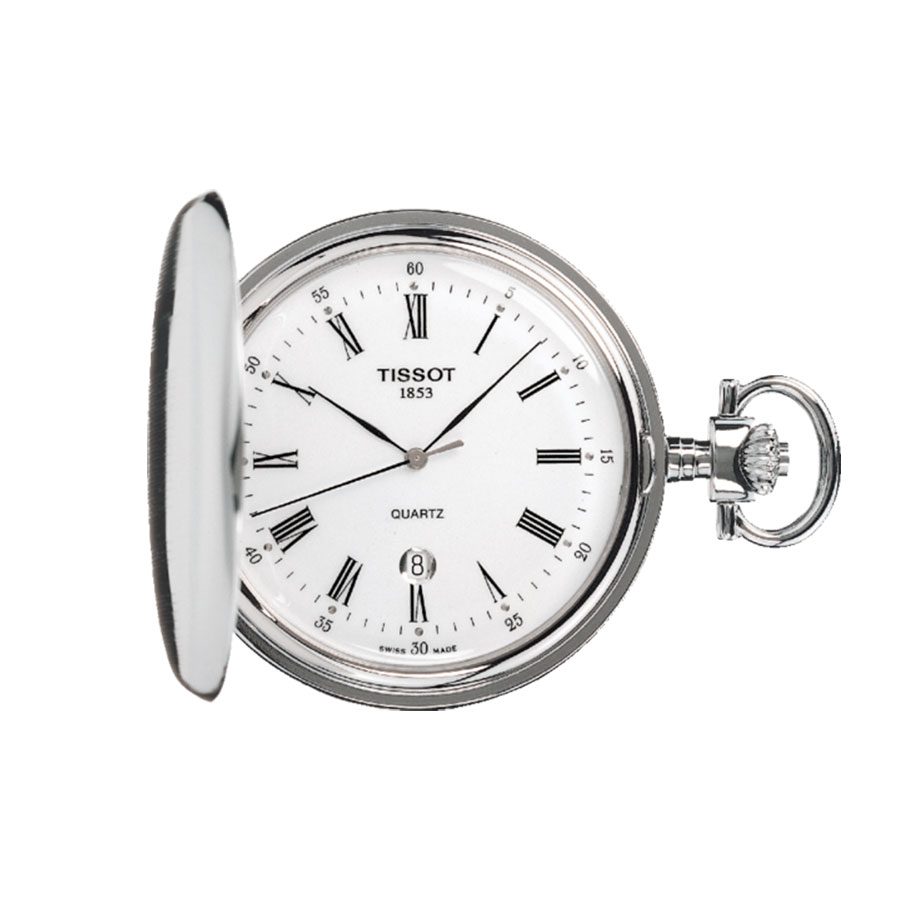 Savonnette Pocket Watch - Silver-Tone