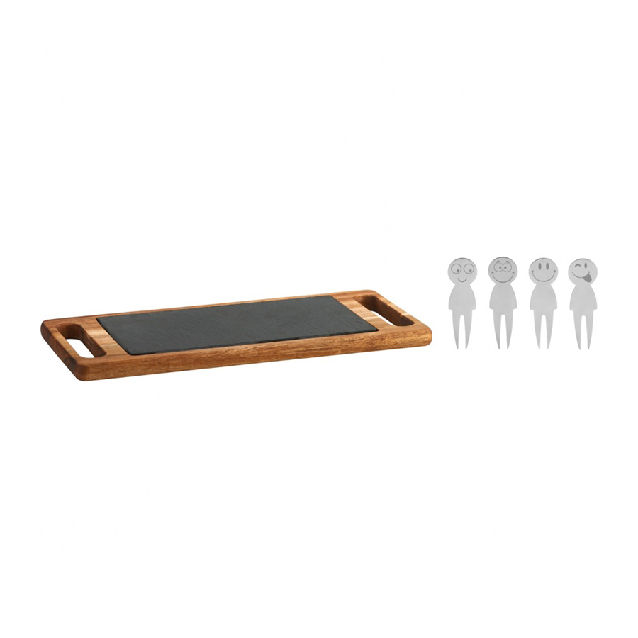 6pc Smiley Cheese Board Set