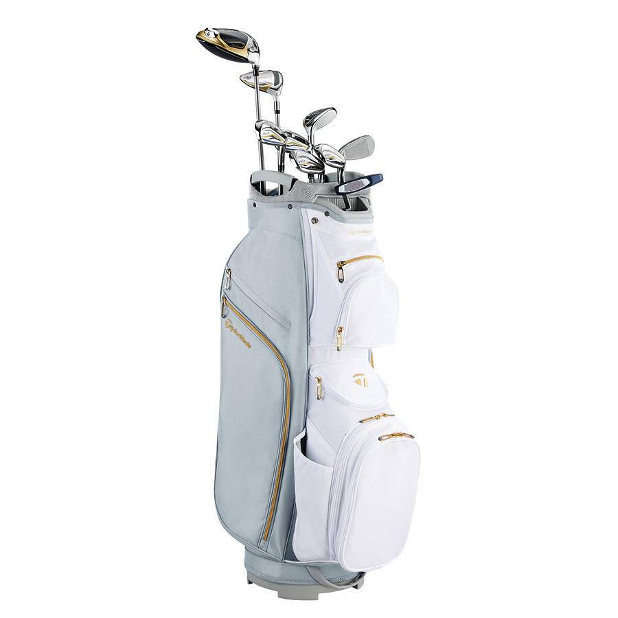 Kalea Gold Cart 10 Piece Set - Ladies - Right Hand - Grey / White