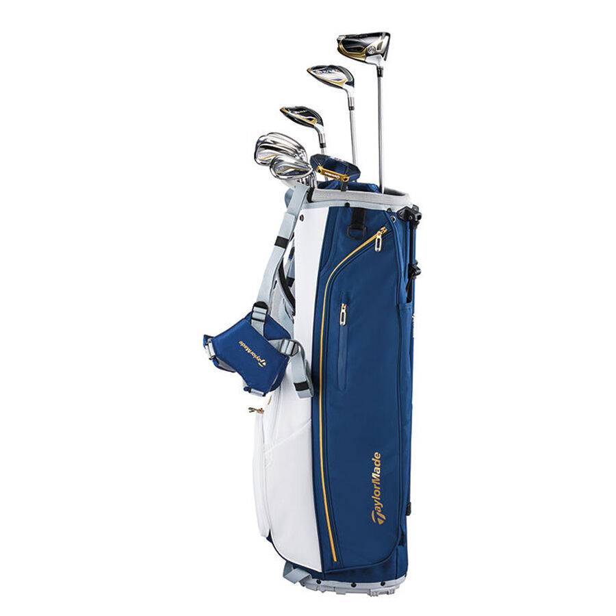Kalea Gold Stand Bag 10 piece Set - Ladies - Right Hand - Blue/White Stand