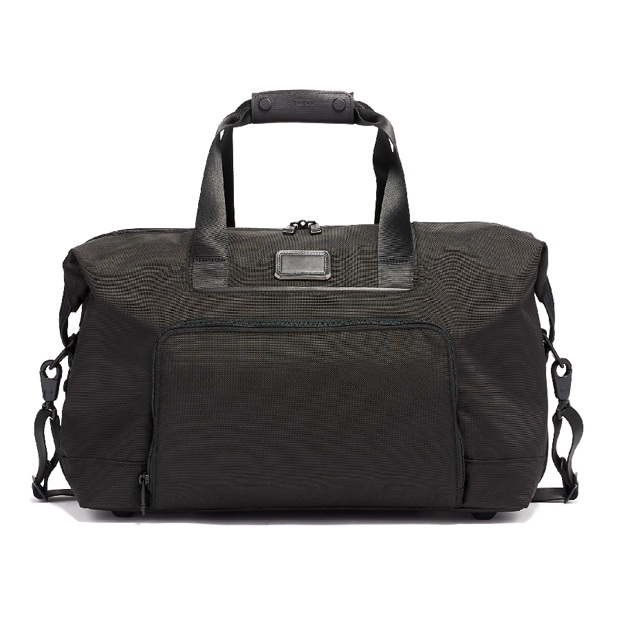 Alpha Double Expansion Travel Satchel - Black