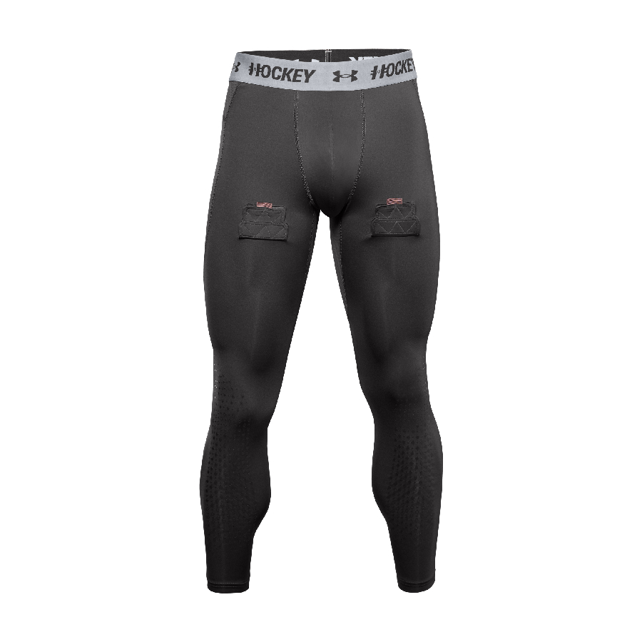 Collant de compression pour hockey - Hommes - Gris - Très grand