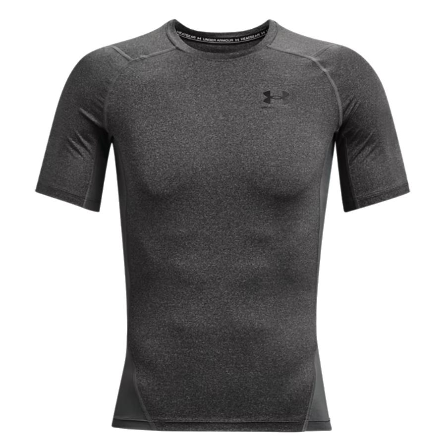 HeatGear Short Sleeve - Men - Carbon Heather / Black - Extra Large