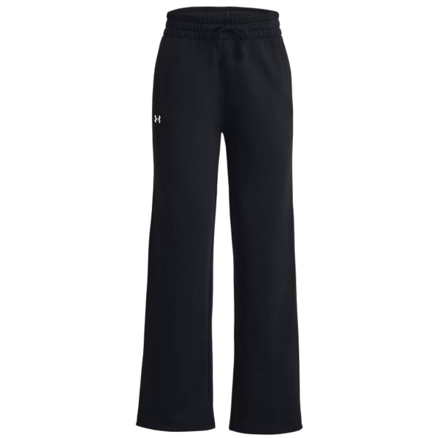 Pantalon à jambe droite UA Rival Fleece - Femmes - Noir / Blanc - Grand