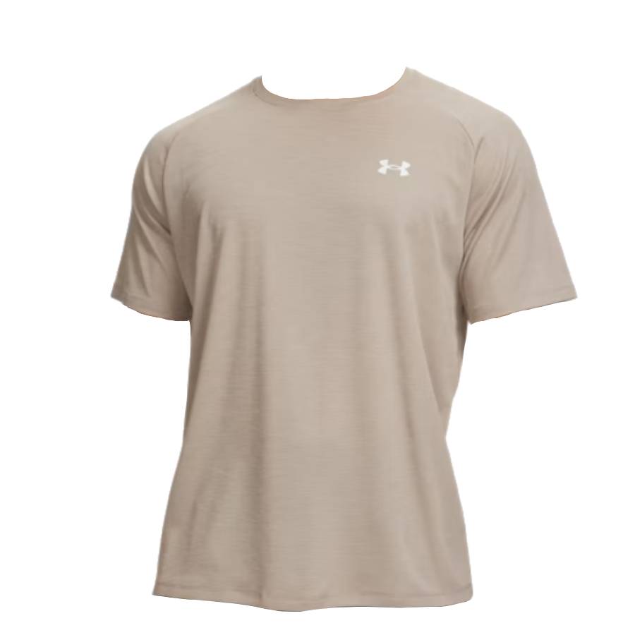 Tech Textured Short Sleeve Top - Men - Taupe - Medium