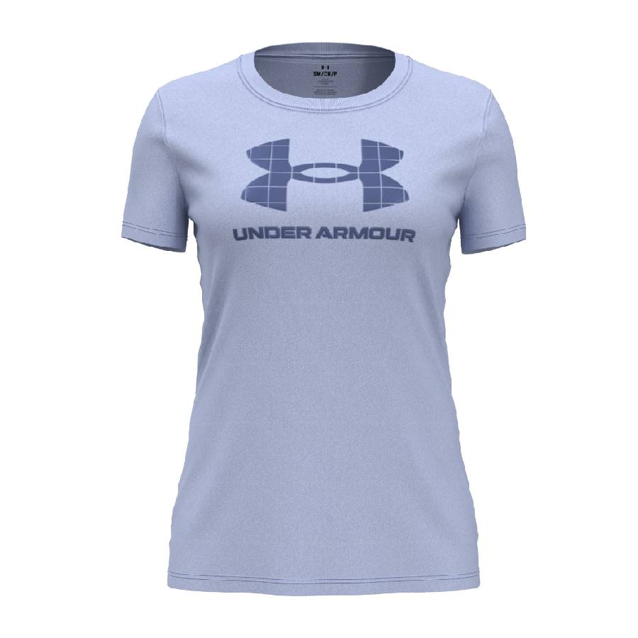 Haut à manches courtes UA Tech Big Logo - Femmes - Céleste - Petit