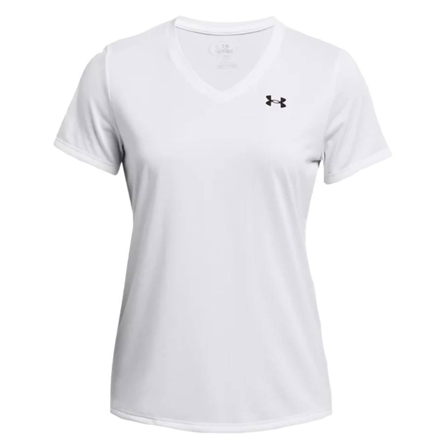 Tech V Neck Short Sleeve Top - Women - White - Small