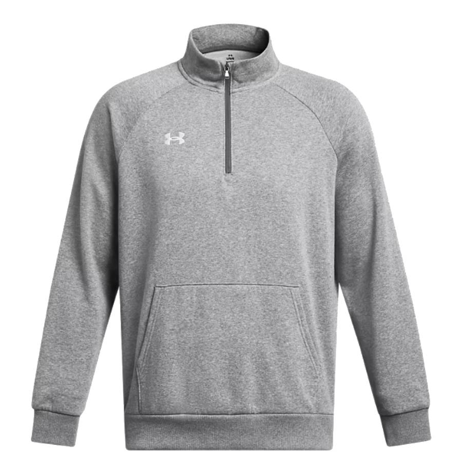 Haut 1/4 zip UA Rival Fleece - Hommes - Gris / Blanc - Grand