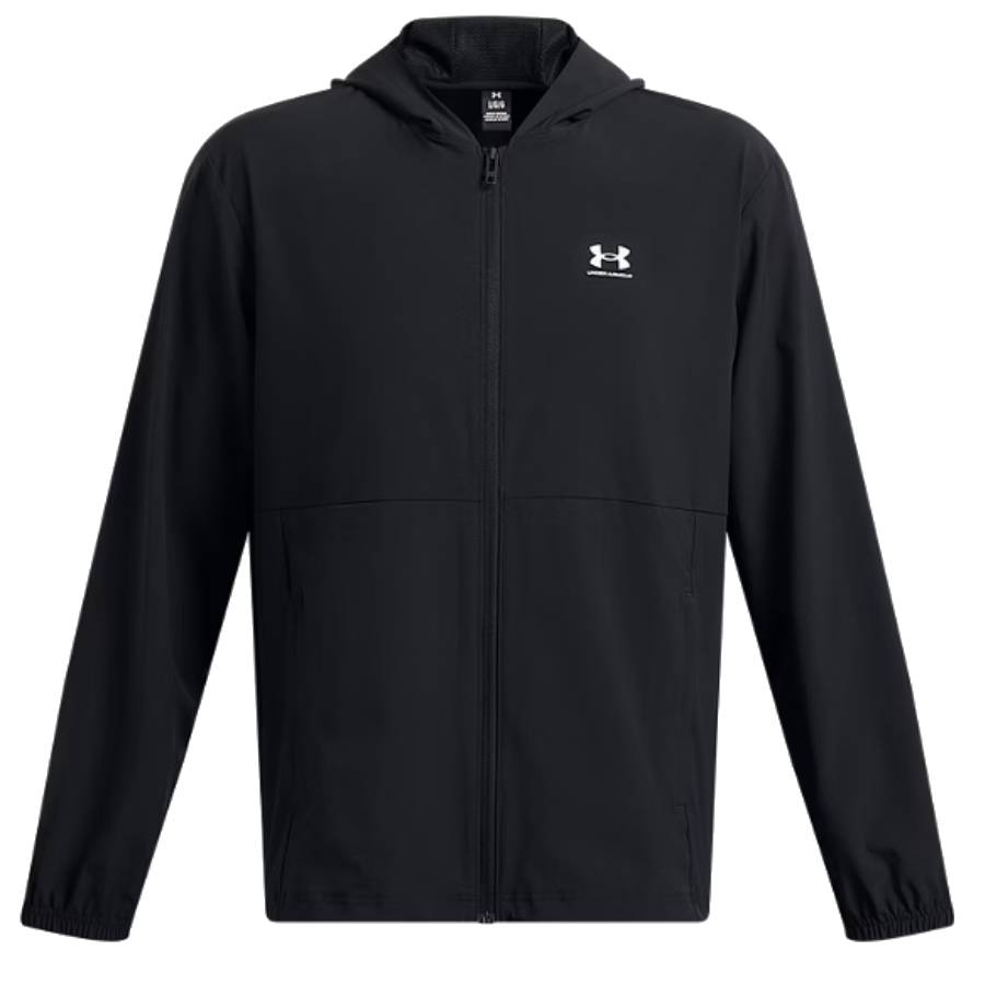 Coupe-vent UA Vibe Woven - Hommes - Noir / Blanc - Moyen