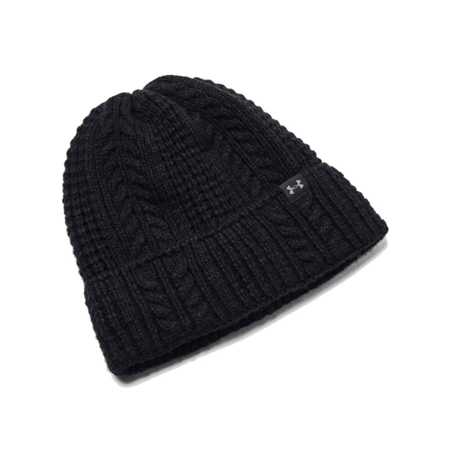 UA Halftime Cable Knit Beanie - Women - Black - One Size