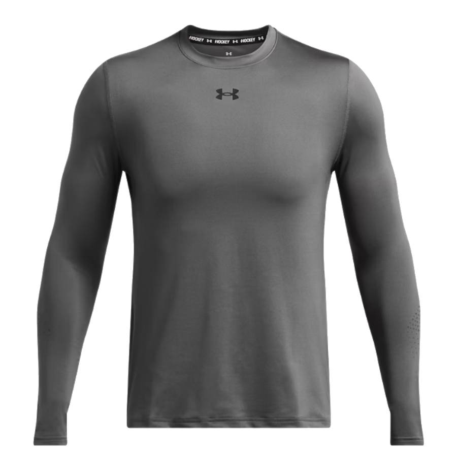 UA Hockey Grippy Fitted Long Sleeve - Men - Castlerock / Black - Medium