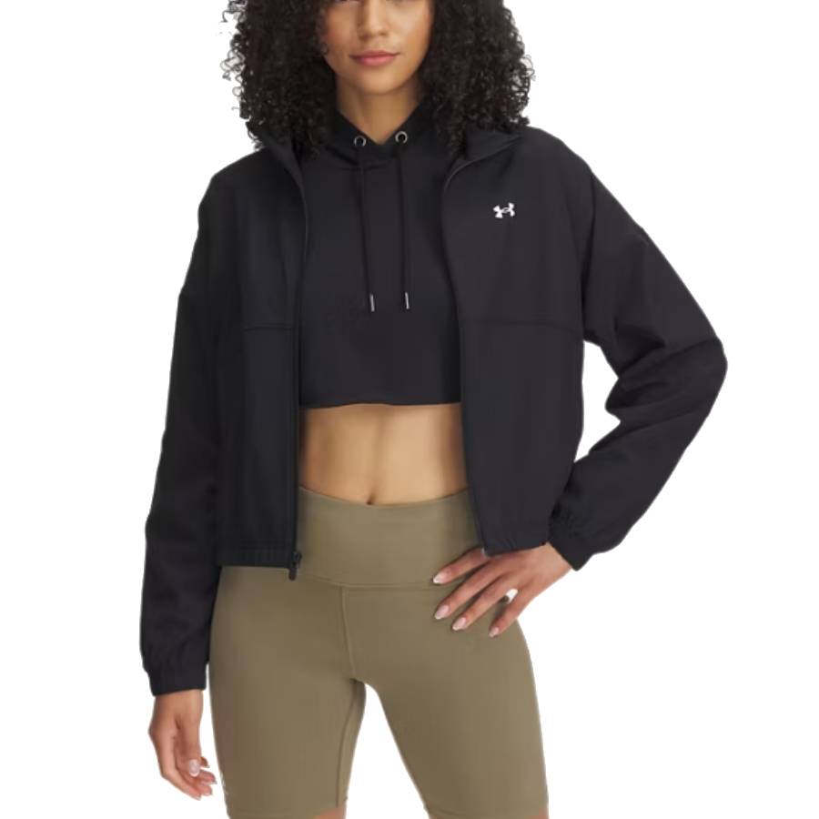 Veste UA Rival Woven - Femmes - Noir / Blanc - Grand