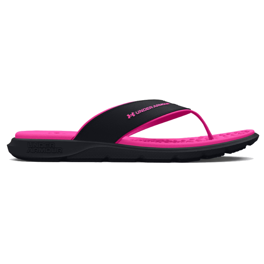 UA Ignite Pro Marbella Sandals - Women - Black / Rebel Pink - 7