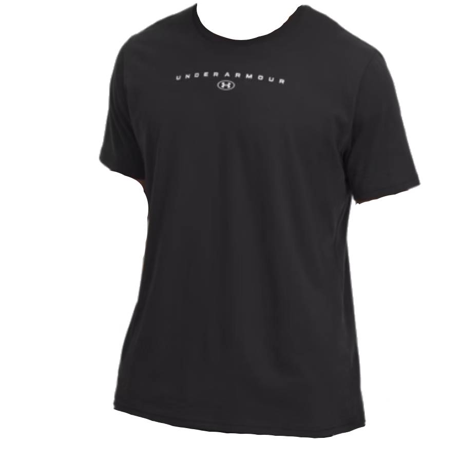 Haut à logo manche courte UA Stacked - Hommes - Noir - Grand