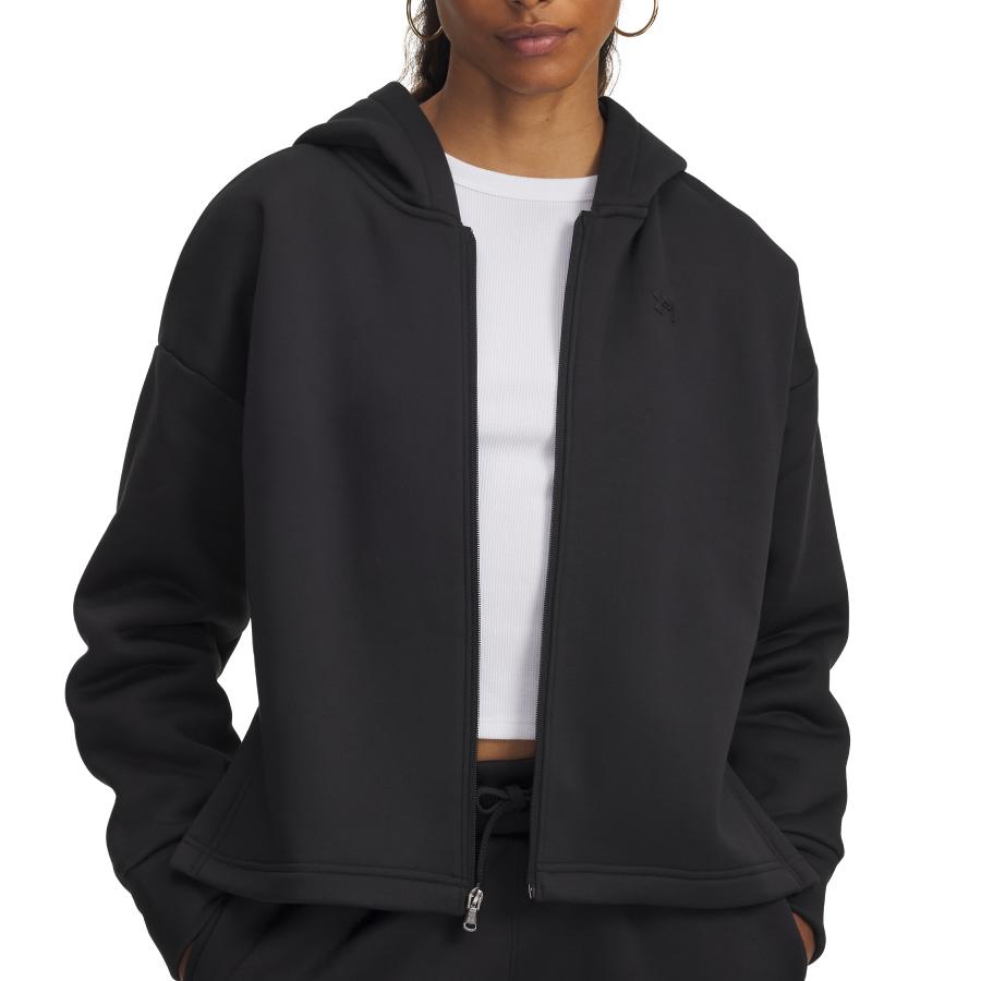 Haut à fermeture éclair complète Armour Fleece - Femmes - Noir - Moyen