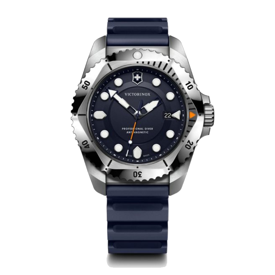 Montre de plongée certifiée avec étanche à 300 m Dive Pro Quartz - Hommes - Bleu - 43 mm